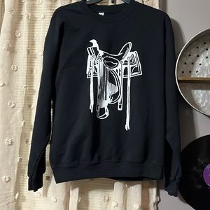 Saddle up tee - Western Saddle graphic crew neck